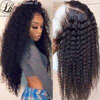 Synthetic Kinky Curly Lace Wigs T Part Lace Wigs 180 Density Natural Black Glueless High Temperature Pre Plucked with Baby Hair [ Hot sell ] Toy Center 2