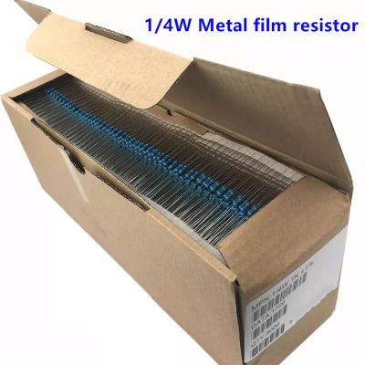 100pcs 1/4W Metal film resistor 1R 1M 100R 220R 330R 1K 1.5K 2.2K 3.3K 4.7K 10K 22K 47K 100K 100 220 330 1K5 2K2 3K3 4K7 ohm