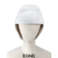 iCONiC WHITE GLITTER CAP #6725 หมวก แฟชั่น ทรงนักบิน สีขาว หนัง หมวกนักบิน หมวกว่ายน้ำ หมวกคุลมผม หมวกแฟชั่น