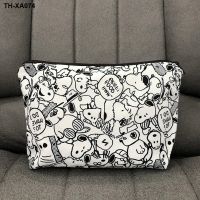 Snoopy receive cosmetic bag dormitory high-capacity portable zipper cloth art contracted cartoon desktop product for men and women