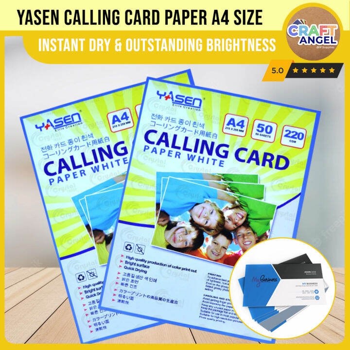 Yasen Calling Card Paper A4 220GSM / 250GSM 50 Sheets Matte Finish