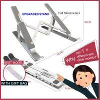 READY STOCK Best Model Aluminum Alloy Portable Laptop Stand Adjustable 7-level, 19CM Wide, M-Shape Notebook Holder