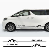 2ชิ้นสติกเกอร์รถสำหรับโตโยต้า Alphard Vellfire TRD MVP รถตู้กราฟิกภูเขาสไตล์ปกไวนิล D Ecals ปรับแต่งอุปกรณ์รถยนต์