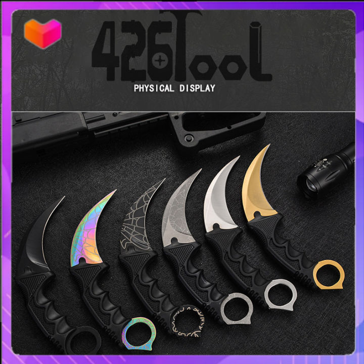 426toolมีดคารัมบิต-ใบตาย-มีดพก-มีดควง-มีดกรงเล็บ-มีดอเนกประสงค์-karambit-knife