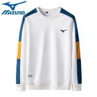 -[พิเศษ] Mizuno ฤดูใบไม้ร่วงใหม่ผู้ชายที่แต่งตัวแขนยาวรอบคอทำให้เสื้อยืดเยาวชนกีฬาที่เดินทางมาพักผ่อน