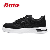 Bata รองเท้าผู้ชายสำหรับฤดูใบไม้ร่วงสไตล์ลำลองรองเท้าเล่นกีฬากลางแจ้งรองเท้าหลากหลายรองเท้าสีขาวสี่ฤดู