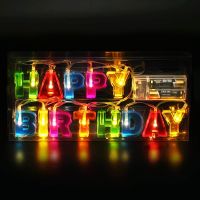 1.5M Happy Birthday Letter Lamp Night light Hanging Lamp Birthday Decoration Party Holiday Decorations LED Light String