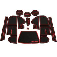 รถประตู Groove Mat Car Gate Slot Pad ถ้วย Armrest Storage Pad สำหรับ Ford Kuga 2013 2014 2015