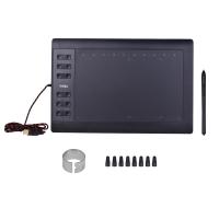 10x6 Inch 12 Express-Keys GraphicTablet Professional Graphics drawing tablet with 8192 Levels Battery-Free StylusPen Holder