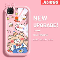 เคส JIUMOO สำหรับ Xiaomi Redmi 9C NFC POCO C31เคสการ์ตูนอ่อนช้อยหมีสีสันสดใสน่ารักมอนสเตอร์ตัวน้อยกล้องนิ่มสำหรับเลนส์กันกระแทกแบบใสเคสมือถือเรียบง่ายฝาครอบป้องกันซิลิโคนความคิดสร้างสรรค์โปร่งใส