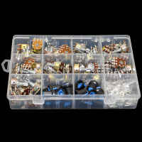 45pcs Wh148 Dual Gang Stereo 6pin Potentiometer kit 1k 5k 10k 20k 50k 100k 250k 500k 1M with knobs Single Shaft Nuts+BOX