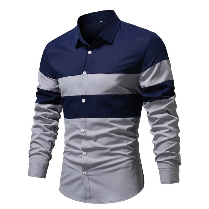 Men Two Tone Button Up Shirt | Lazada