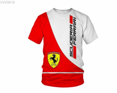 Ferrari2023 (สต็อกเพียงพอ) F1 Scuderia Signature 3D T-Shirt 41คุณภาพสูง size:S-5XL