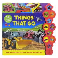 Things that go childrens English Enlightenment cognition means of transportation cardboard phonation Book English original imported book