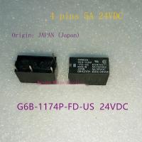 1ชิ้น24VDC G6B-1174P-FD-US นำเข้ารีเลย์4ขาชุดปกติเปิดการรับประกันของแท้ใหม่