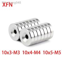 10x3mm Strong Neodymium Magnets with Hole Diameter 10mm With M3 M4 M5 Countersunk Ring Hole Rare Earth Round N35 Magnet Strong