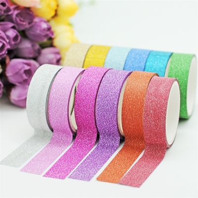 【CW】 Kawaii Adhesive Glitter Masking Washi Tape Wedding Paper Crafts Scrapbooking