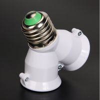 【YD】 2 In 1 E27 Socket Base Bulb Extender Splitter Contact Converter Plug Halogen Lamp Holder