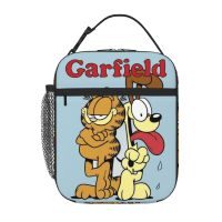 Garfield กระเป๋าใส่อาหารกลางวันสำหรับนักเรียนกระเป๋าอาหารกลางวันกระเป๋าอาหารพกพาหุ้มฉนวนสำหรับผู้หญิงและผู้ชายกระเป๋าใส่กล่องข้าวกลางวันไปทำงานปิกนิก