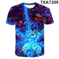 Childrens Cartoon Dragon Ball T-shirt summer fashion Boy Wukong 3D-printed short sleeve shirt