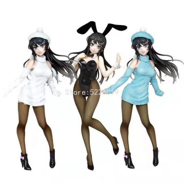 202122cm Rascal Does Not Dream Of Bunny Girl Senpai Anime Figure Sakurajima Mai Knit Dress 0139