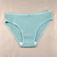 ；【‘；- 3Pcs/Pack M-XXL Simple Ried Cotton Briefs Women Pack Plus Size  Panties Ladies Comfortable Underwear Pantys Lingerie