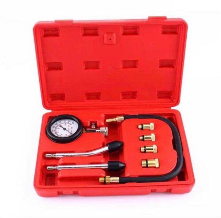 Automotive Motorcycles Petrol Engine Compression Test Gauge Tester Kit