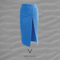 RESORT COLLECTION 2023 BLUE LONG SKIRT กระโปรยาวสีฟ้าใส่ทับชุดว่ายน้ำ