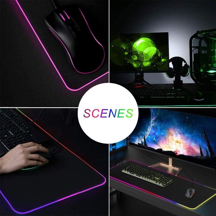 ๑-all-white-large-size-mouse-pad-rgb-glow-personality-picture-custom-pink-pc-table-mat-xl-diy-carpet-mat-game-player-dedicated-led