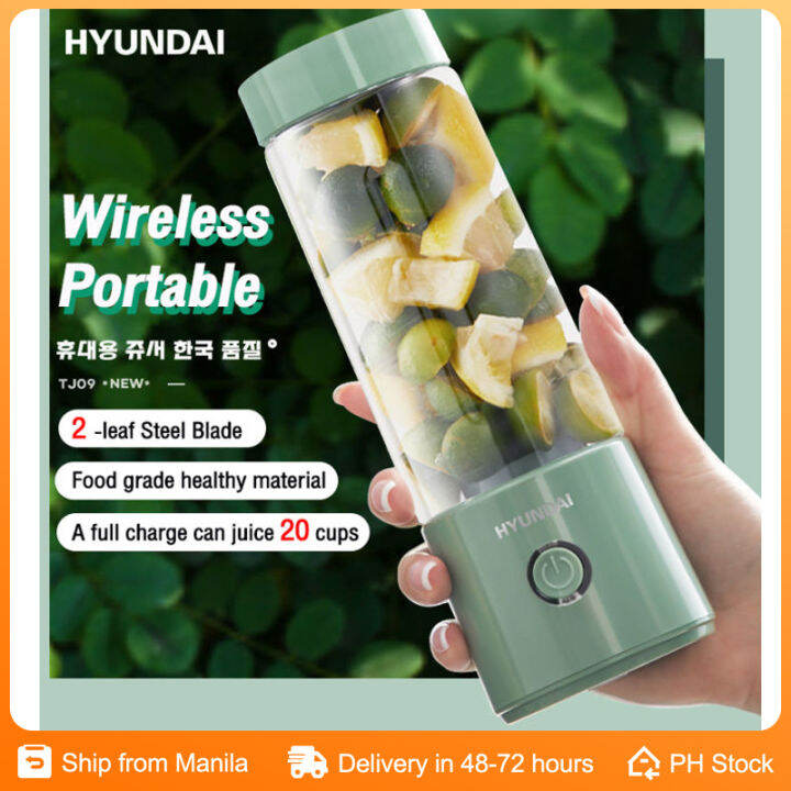【COD】Original HYUNDAI Juicer 400ml Mini Portable 4 Blader Electric ...