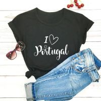 I Love Portugal Portuguese Women T Shirt Portuguese Cotton Women T-shirt Cool Summer Casual Short Sleeve Top PLK5