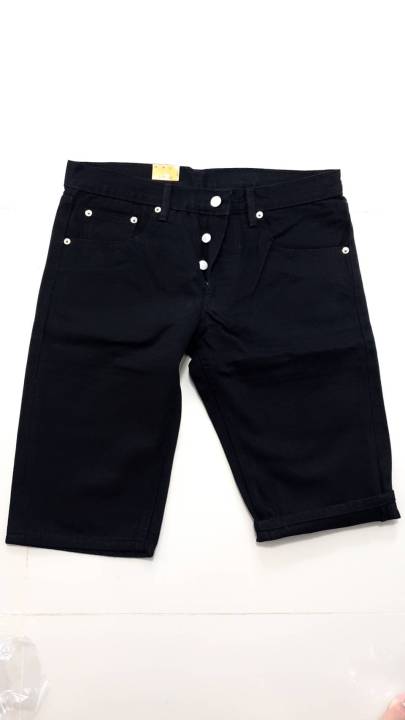 กางเกงยีนส์-กางเกงยีนส์ขาสั้น-กางเกงผู้ชาย-ยีนส์ยืด-เดฟยืด-สีดำด้าน-super-black-ยีนส์ด้าน-ผ้าฟอกนิ่ม-เป้ากระดุม-และ-ซิป-size-28-44