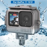 กรณีกรอบอลูมิเนียมสำหรับ GoPro 9 10 11กรณีกันน้ำเกราะป้องกันสำหรับ GoPro ฮีโร่9 10 11การกระทำอุปกรณ์เสริมสำหรับกล้อง