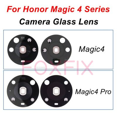 กระจกกล้องหลักสำหรับ Honor Magic4 Pro Magic 4 Lite ด้านหลังกล้องที่เปลี่ยนฝาครอบกระจกที่มีสติกเกอร์ติดกาว