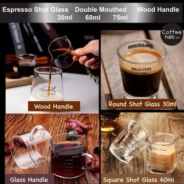 espresso shot glasses 75ml heat resistant