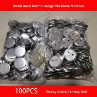 44mm Metal Tinback DIY Badge Button Pins Blank Raw Material pins buttons badges supplies parts 100PCS