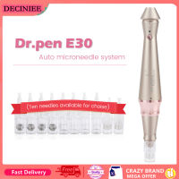 E30ปากกา Dr พร้อมหัว MicroNeedles 12ชิ้นดีไซน์ใหม่ทอง Microneedling ปากกาแต้มสิวมีสายไฟฟ้า Dermapen กลิ้งรักษาผิว