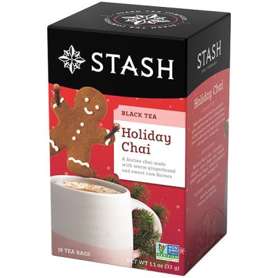 Premium for U📌ชา Stash Tea Box  TEA BOX ชาอเมริกา 35 รสแปลกใหม่ ชาดำ ชาเขียว ชาผลไม้ และชาสมุนไพรจากต่างประเทศ 📌 Holiday Chai