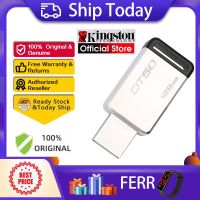 Kingston USB 3.0 Pendrive 128GB USB Flash Drive USB 3.1 Memoria Metal Pen Drive Memory Stick DT50 Usb