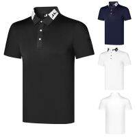 J.linderberberg golf Outdoor Sports Mens Breathable Short-Sleeved Casual Lapel Quick-Drying Fabric T-Shirt Top Summer Polo