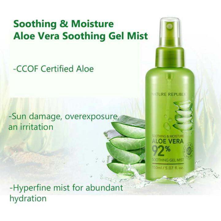 ของแท้-packageใหม่-nature-republic-soothing-amp-moisture-aloe-vera-92-soothing-gel-mist-155ml