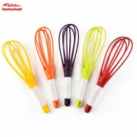 HW 2In1 Foldable Manual Egg Beater Mixer Detachable Plastic Kitchen Egg Whisk Bake Tool Egg Agitator