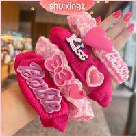 SHUIXINGZ แฟชั่นสำหรับผู้หญิง ตุ๊กตาบาร์บี้ scrunchie อีลาสติก สีทึบทึบ ยางรัดผม ที่มัดผม อุปกรณ์เสริมผม เชือกมัดผม สำหรับผู้หญิง