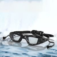 Men Women Professional Waterproof Anti Fog Clear Swim Goggles Swimming Pool Water Sports Glasses Eyewear With Silicone Earplugs