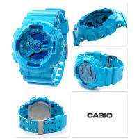 Original G-Shock GA-110ผู้ชายนาฬิกากีฬาจอแสดงผลแบบเวลาคู่200M กันน้ำและกันกระแทกเวลาโลกปฏิทินอัตโนมัติเต็มรูปแบบ LED ไฟเปิดปิดอัตโนมัติผู้ชายกีฬานาฬิกาข้อมือ GA-110B-2สีฟ้า