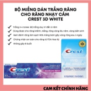 Miếng dán trắng răng Crest 3D White Vivid Blanc - Combo làm trắng nhanh
