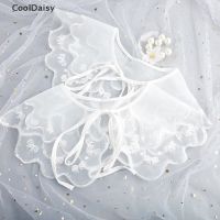 [CoolDaisy] White Organza Butterfly Embroidery Women Detachable Fake False Collar Lace R HOT