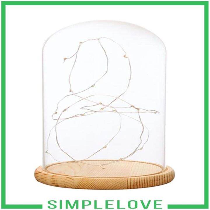 simplelove-clear-glass-display-dome-with-wooden-base-display-dry-flower-plant