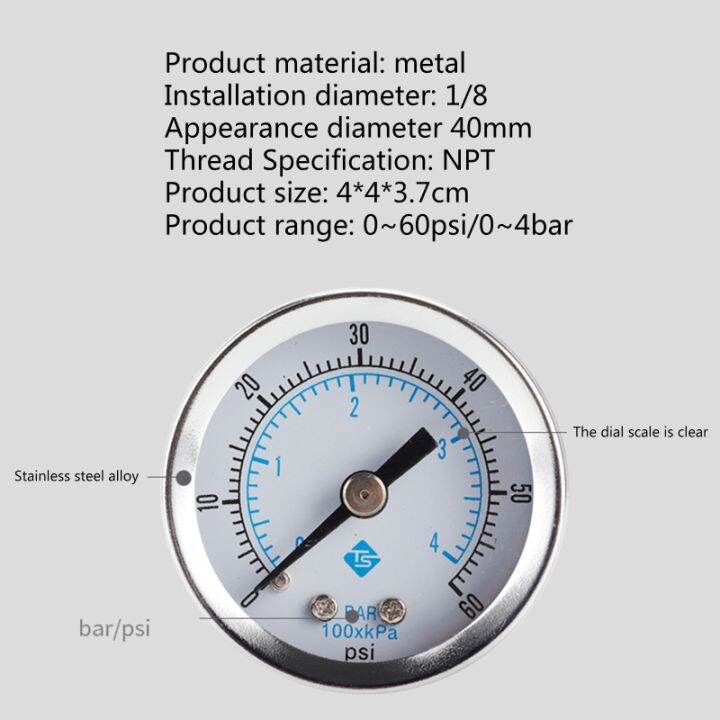 เกจวัดแรงดันต่ำขนาดเล็ก-back-mount-1-8-เกจวัดแรงดันเกลียว-shatter-proof-pressure-gauge-for-fuel-air-oil-water