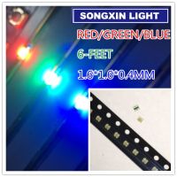 【✲High Quality✲】 ganfengsu3936969 100pcs0603 1616 Rgb Led แบบขั้วบวกสามสีแดงเขียวน้ำเงิน0606ติดตั้งบนพื้นผิวแบบไฟเอสเอ็มทีแอลอีดี Smd 6ฟุต Plcc-6ไดโอดเปล่งแสง